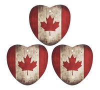 Retro Canada Flag Car Air Freshener, 3 Pcs Love form Hanging Air Freshener Cards, Long Lasting Fragrance Scented Cards for Car, Home, Office White-style