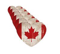 Retro Canada Flag Car Air Fresheners 6 Pcs Funny Hanging Car Air Fresheners Cute Long Lasting Scented Mirror Hanging Decoration Ornaments Gift Auto Interior Decor For Men Women Heart Shape