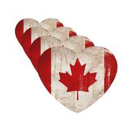 Retro Canada Flag Car Air Fresheners Cards 4 Pcs Hanging Fragrance Scented Cards Long-Lasting Car Aromatherapy Tablets for Wardrobe Bathroom Car Interior Mirror Pendant Gifts