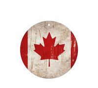 Retro Canada Flag Car Air Fresheners Cards Set of 4 Pieces, Long-Lasting Auto Aromatherapy Tablets Gifts Car Rearview Mirror Pendant Hanging Scented Cards for Wardrobe Bathroom