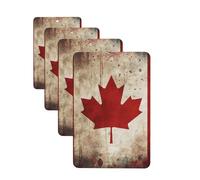 Retro Canada Flag Car Air Fresheners Cards Set of 4 Pieces Personalized Car Fresheners Gifts for Men Women Auto Aromatherapy Tablets Hanging Scented Cards for Wardrobe Bathroom