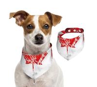 Retro Canada Flag Dog Bandanas-Washable Dog Kerchief for Small to Large Pet Scarf for Girl Or Boy, Pet Accessories