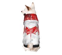 Retro Canada Flag Dog Hoodie â€“ Soft & Breathable Polyester Pet Clothes for Small, Medium, and Large Dogs