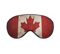 Retro Canada Flag Eye Mask for Women & Men, Breathable & Adjustable Eye Cover, Ultra Soft Sleep Mask, Lightweight Travel Blindfold for Airplane, Nap, Night Sleeping