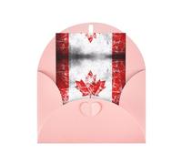 Retro Canada Flag Greeting card, blank inner page, includes envelope, 10cm x 15cm.