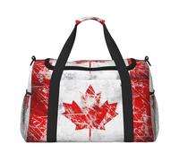Retro Canada Flag Hand Travel Bag.Fashionable Design, Large Storage Capacity, Suitable For Business Trips And Short Trips., Black, One Size