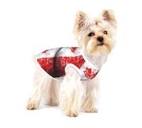 Retro Canada Flag Medium Stretchy Dog T-Shirts Soft Cool Sleeveless Stripe Vests Breathable Clothes for Puppy Kitty Cats Small.