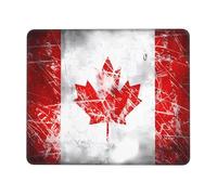 Retro Canada Flag Mouse Pad - Non-Slip Rubber Base Extended Gaming Desk Mat, Full-Area Print Personalized Keyboard Mat for PC Laptop Office Home
