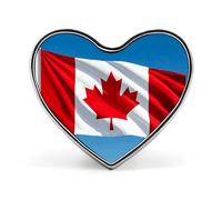 Retro Canada Flag Native American Tribes Lapel Pin - Heart Shape Brooch Pins for Men & Women Suit Accessories, 1" Lightweight Enamel Lapel Pins Buttons for Backpacks, Hats, Bags, Lanyards