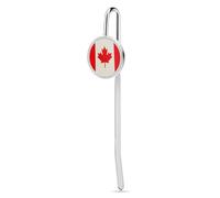 Retro Canada Flag Pattern Bookmark Metal Book Marks for Reading with Round Hanging Charm Reading Bookmarks Gifts Pretty and Increase Reading Interest for Women Men