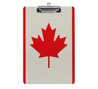 Retro Canada Flag Pattern Clipboard,Decorative Clip Board Acrylic Clipboards with Low Profile Metal Clip for Office,Teachers,Standard Letter Size 8.5x12.5