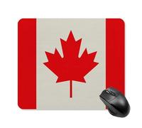 Retro Canada Flag Pattern Mouse Pad Square Laptop Mouse Mat Cute Computer Mousepad Keyboard Pad Non-Slip Desk Pads for Gaming Office Work Home 25 * 30cm