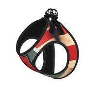 Retro Canada Flag Pattern Print Reflective No Choke Pet Vest Harness,Adjustable Soft Padded Dog Harness With Easy Control Handle