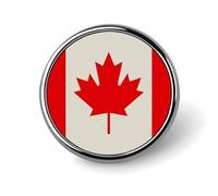 Retro Canada Flag Pattern Round Lapel Pins Backpack Pin Cute Brooch Decoration Brooches for Women Men Fashion Button Badges for Hat Backpacks Purses Jackets Shirt Suit