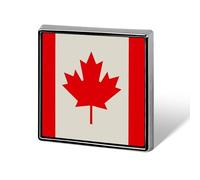 Retro Canada Flag Pattern Square Lapel Pins Backpack Pin Cute Brooch Decoration Brooches for Women Men Fashion Button Badges for Hat Backpacks Purses Jackets Shirt Suit