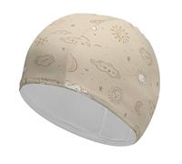 Retro Canada Flag Pattern with Cherry Pattern Women Adult Waterproof Swimming Cap Bathing Caps for Women, Long and Short Hair