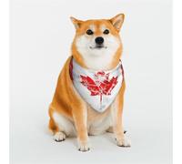 Retro Canada Flag Pet Scarf Stylish Triangle Bid Scarf Bandana Pet Accessory,Washable Pet Kerchief for Girl Boy Dogs or Cats Small