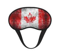 Retro Canada Flag Print Unisex Blackout Sleep Mask Comfortable Eye Mask for Travel Meditation Sleep Travel