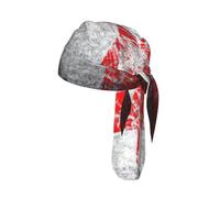 Retro Canada Flag Printed Cap Do Rag, Moisture Wicking Cycling Cap Helmet Liner for Biking Running Hiking