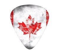 Retro Canada Flag Printed guitar picks for acoustic, electric, and band players, 12 pieces in 3 different thicknesses