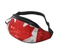 Retro Canada Flag Printed Personalized Waist Bag, Lightweight and Versatile Crossbody Bag for Everyday and Outdoor Adventures
