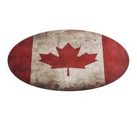 Retro Canada Flag Round Area Rug Non Slip Backing Doormat Water Absorbent Plush Throw Low-Pile Non-Slip Floor Mat Carpet for Living Room Bedroom Entryway Nursery Room 80 * 80cm