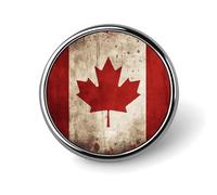 Retro Canada Flag Round Lapel Pins Backpack Pin Cute Brooch Decoration Brooches for Women Men Fashion Button Badges for Hat Backpacks Purses Jackets Shirt Suit