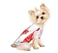 Retro Canada Flag Small Dog Shirt,Soft Breathable Dog Shirt for Dogs Cats Boy Girl Pet Tshirt,Suitable for Small Pets
