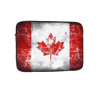 Retro Canada Flag Unisex Shockproof Laptop Sleeve, Made of high-Density Oxford Fabric, Convenient Zipper Opening