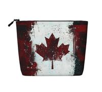 Retro Canada Flag Waterproof Large Capacity with Zipper Travel Business Trip Home Multifunctional Makeup Bag Storage Bag Coin Purse