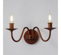 Retro Candle Wall Lamp 2-Head Vintage Design for Living Room Bedroom Study - Elegant Wall Sconce Lighting Fixture