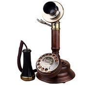 Retro Candlestick Telephone - Functional Rotary Dial with Classic Metal Bell, Unique Decorative Gift for Seniors, Ideal for Father's Day and Home Décor