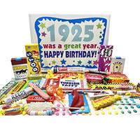 RETRO CANDY YUM ~ 1925 99th Birthday Gift Box of Nostalgic Retro Candy from Childhood for 99 Year Old Man or Woman Born 1925