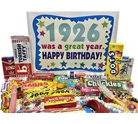 RETRO CANDY YUM ~ 1926 98th Birthday Gift Box Retro Nostalgic Candy Mix for 98 Year Old Man or Woman Born 1926