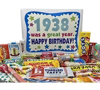 RETRO CANDY YUM ~ 1938 86th Birthday Gift Box Retro Candy Assortment from Childhood for 86 Year Old Man or Woman Born 1938