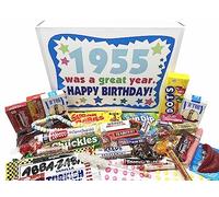 RETRO CANDY YUM ~ 1955 69th Birthday Gift Box of Nostalgic Candy Assortment from Childhood for 69 Year Old Man or Woman Born 1955