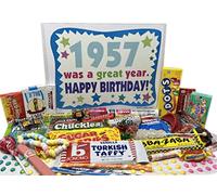 RETRO CANDY YUM ~ 1957 68th Birthday Gift Box of Nostalgic Candy from Childhood for 68 Year Old Man or Woman Born 1957