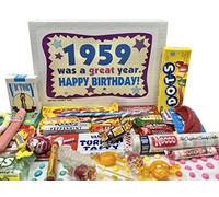 RETRO CANDY YUM ~ 1959 66th Birthday Gift Ideas Nostalgic Candy Assortment from Childhood for 66 Year Old Man or Woman Born 1959 Jr