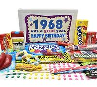 RETRO CANDY YUM ~ 1968 56th Birthday Gift Box Nostalgic Candy Mix from Childhood for 56 Year Old Man or Woman Born 1968 Jr