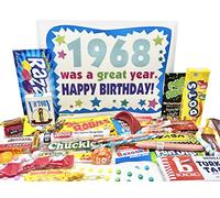 RETRO CANDY YUM ~ 1968 56th Birthday Gift Box Nostalgic Retro Candy Assortment from Childhood for 56 Year Old Man or Woman Born 1968