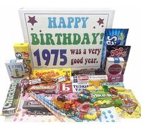 RETRO CANDY YUM ~ 1975 49th Birthday Gift Box Assortment of Nostalgic Candy from Childhood for 49 Year Old Man or Woman Born 1975