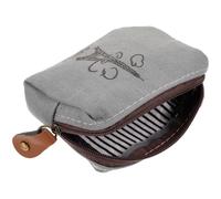 Retro Canvas Coin Purse Small Zip Wallet with Eiffel Tower | Vintage Classic Style, Smooth Zipper Closure, Easy to Carry for Shopping and Travel