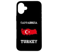 Retro Cappadocia Turkey Distressed Turkey Flag Case for iPhone 16 Plus