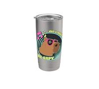 Retro Capybara- Funny- Don't Worry BE CAPPY Stainless Steel Insulated Tumbler