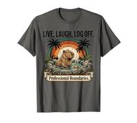 Retro Capybara Hot Spring Relaxation Digital Detox T-Shirt