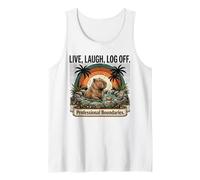 Retro Capybara Hot Spring Relaxation Digital Detox Tank Top