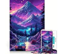 Retro Car Mountain Road Trip 1000 Piece Jigsaw Puzzles for Adults Jigsaw Recall Boost Mental Relax Smooth Cut Birthday Gift (38x52cm)