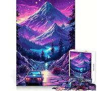 Retro Car Mountain Road Trip Puzzle for Teenagers 1000 Pieces Smart Reason Toy Stress Release Sharp Edge Birthday Gift (38x26cm)