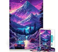 Retro Car Mountain Road Trip Puzzle for Teenagers 1000 Pieces Smart Reason Toy Stress Release Sharp Edge Birthday Gift (38x26cm)