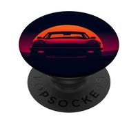 Retro Car Sunset Silhouette Vintage Drive Design PopSockets Adhesive PopGrip